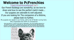 Desktop Screenshot of pcfrenchies.com